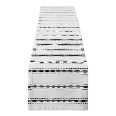 DII® 72" Black Zig Dobby Stripe Table Runner