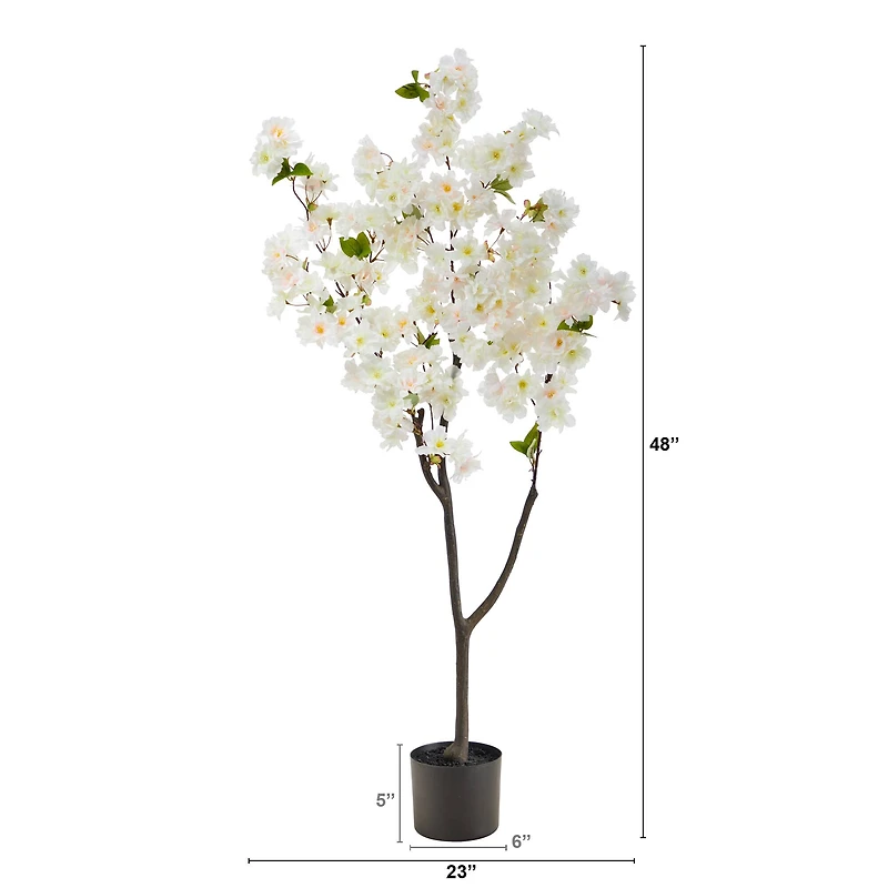 4ft. Potted White Cherry Blossom Artificial Tree
