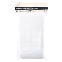 8 Packs: 150 ct. (1,200 total) 3" x 4" Resealable Zip Bags by Bead Landing™