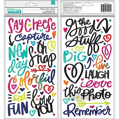 Vicki Boutin Color Kaleidoscope Thickers™ Colorful Phrases Puffy Stickers