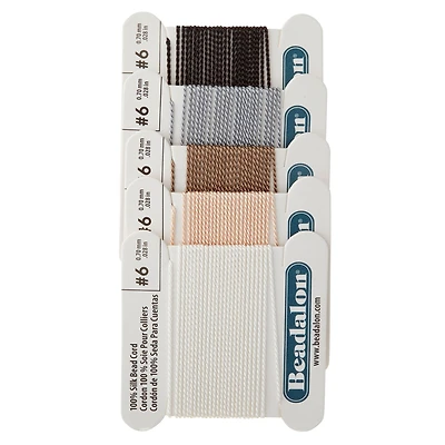 Beadalon® Size 6 Earth Tone Silk Bead Cord