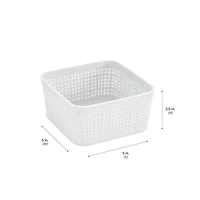 Simplify White Square Organizing Baskets, 6ct.