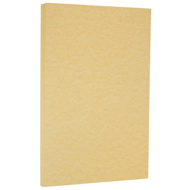 JAM Paper Antique Gold 8.5" x 14" Legal Parchment Cardstock, 50 Sheets