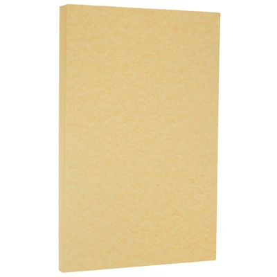 JAM Paper Antique Gold 8.5" x 14" Legal Parchment Cardstock, 50 Sheets