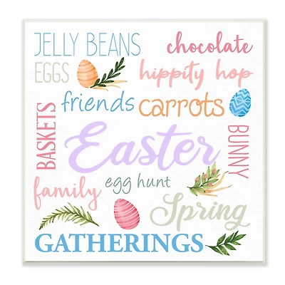 Stupell Industries Festive Easter Activity Sign Patterned Eggs Motif Wall Plaque Art