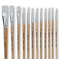 12 Packs: 12 ct. (144 total) Necessities™ Synthetic Flat & Round Brushes by Artist's Loft