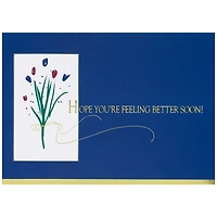 JAM Paper 5.625" x 7.875" Get Well Flowers Cards & Envelopes, 25ct.