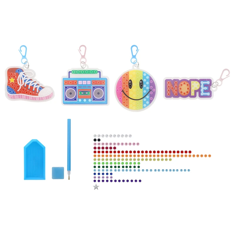 Retro Backpack Keychain Diamond Art Kit by Creatology™