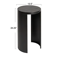 Hello Honey® Black Sleek Metal Round End Table