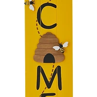 Glitzhome® 42" Wood Bees WELCOME Porch Sign