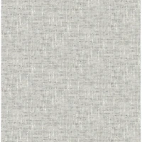NuWallpaper Gray Poplin Texture Peel & Stick Wallpaper