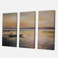 Designart - Pastel Sunset Over The Lake