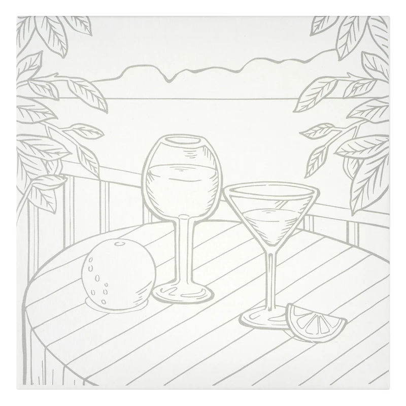 11" x 11" Patio Drinks Canvas Painting Kit by Craft Smart®