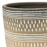 Hello Honey® 7" Debossed Stoneware Planter