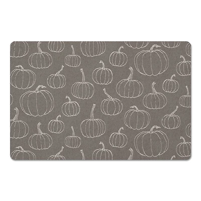 Gray Pumpkin Pattern Floor Mat