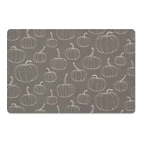 Gray Pumpkin Pattern Floor Mat