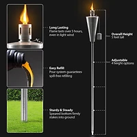 Sorbus 60" Matney Cone Stainless Steel Outdoor Torches , 2ct.
