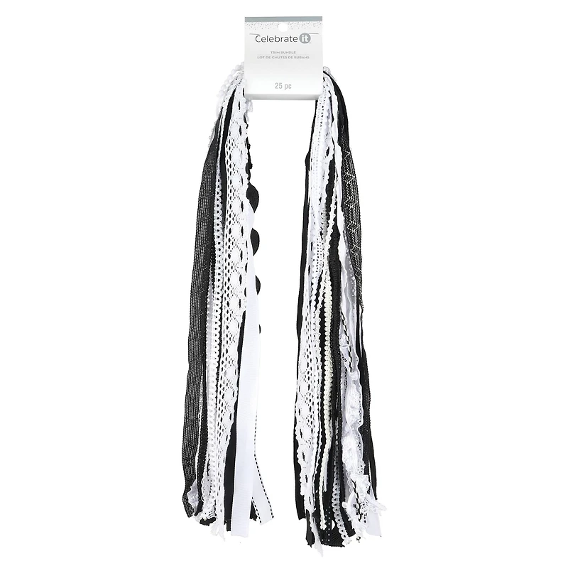 Black & White Trim Bundle by Celebrate It®, 25ct.