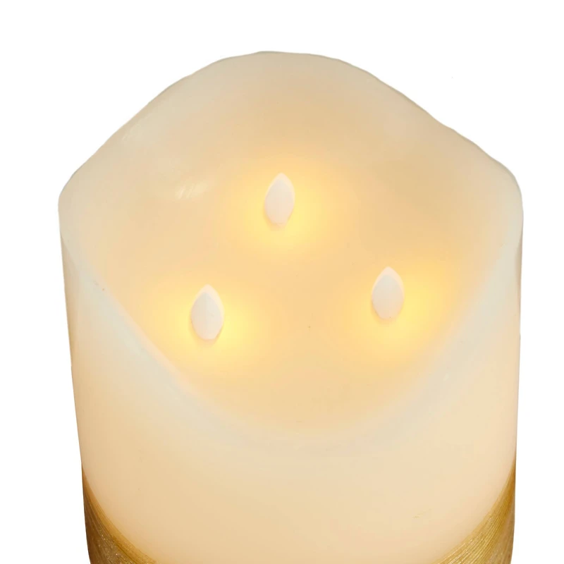 Cream & Gold Traditional Flameless Candle