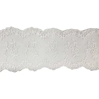 2.5" White Embroidered Floral Lace Trim by Celebrate It®