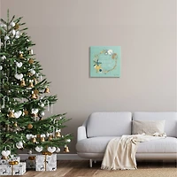 Stupell Industries Wish You A Sunny Christmas Wreath Canvas Wall Art