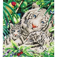 Diamond Dotz® White Tiger & Cubs Diamond Painting Kit