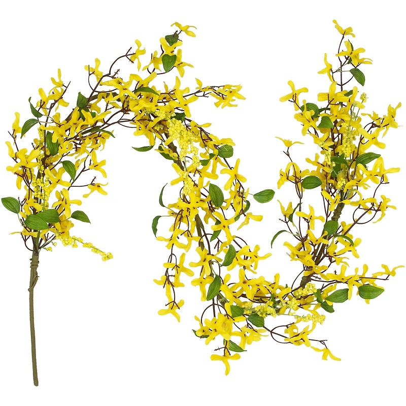 5ft. Yellow Forsythia & Berry Floral Spring Garland