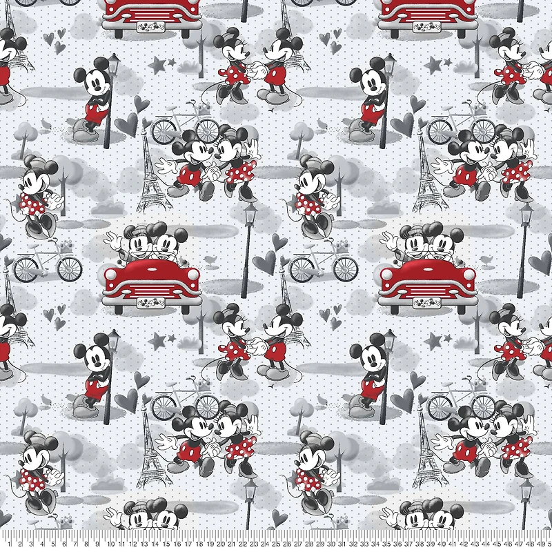 Springs Creative Disney® Mickey & Minnie in Paris Fleece
