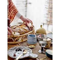 Hello Honey® Hand-Woven Rattan Tray with Handles