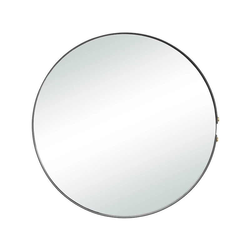 CosmoLiving by Cosmopolitan Black Metal Contemporary Wall Mirror, 26" x 26" x 2"