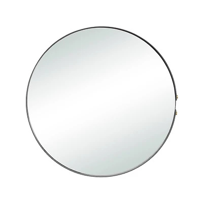 CosmoLiving by Cosmopolitan Black Metal Contemporary Wall Mirror, 26" x 26" x 2"