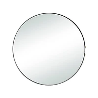 CosmoLiving by Cosmopolitan Black Metal Contemporary Wall Mirror, 26" x 26" x 2"