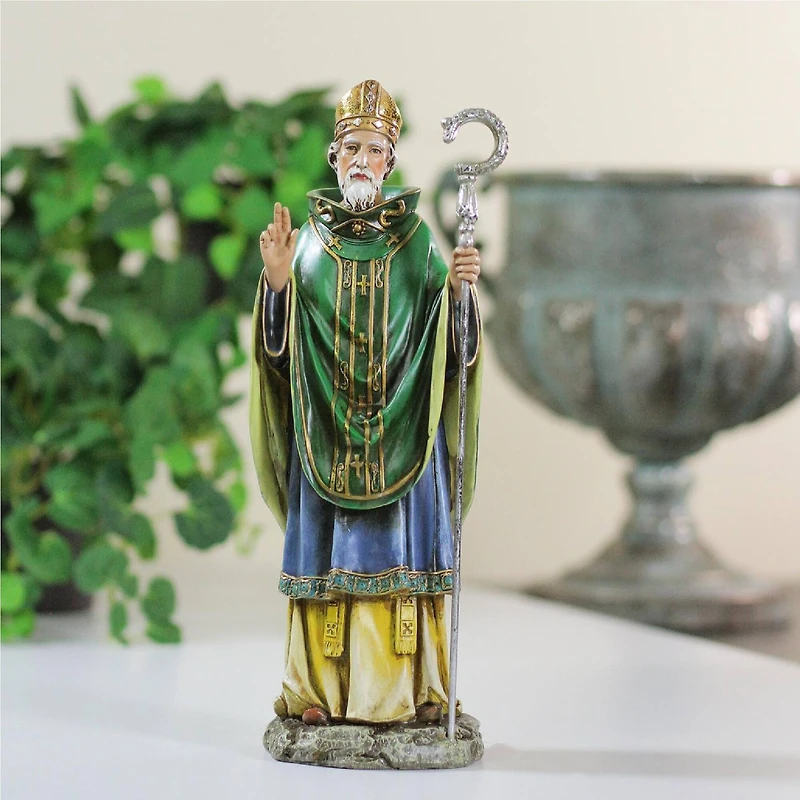 10.5" Joseph's Studio Irish Saint Patrick Religious Figure