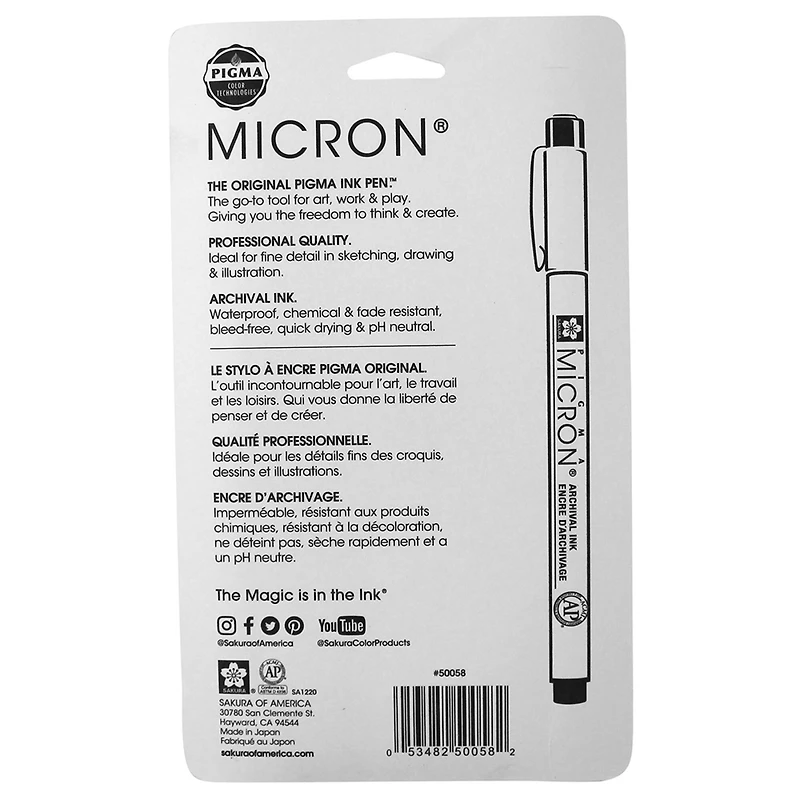 Pigma® Micron® Fine Line 6 Pen Set