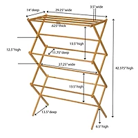 Household Essentials Drying Rack (Bamboo, 29")