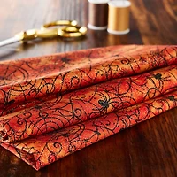 Fabric Traditions Halloween Glitter Spider Web Home Décor Fabric