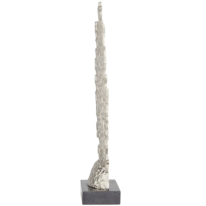 16.25" Silver Coastal Coral Tabletop Sculpture