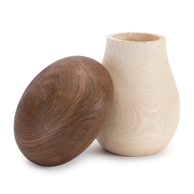 Wood Mushroom Box Décor Set