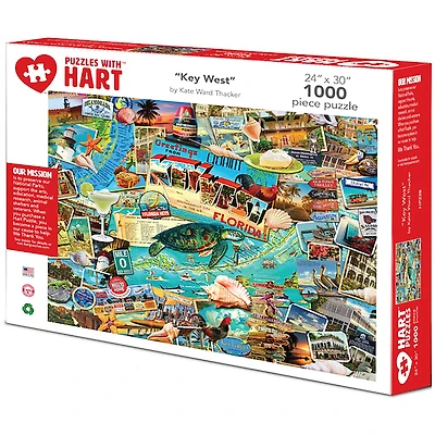 Hart Puzzles Key West by Kate Ward Thacker 1,000 Piece Jigsaw Puzzle