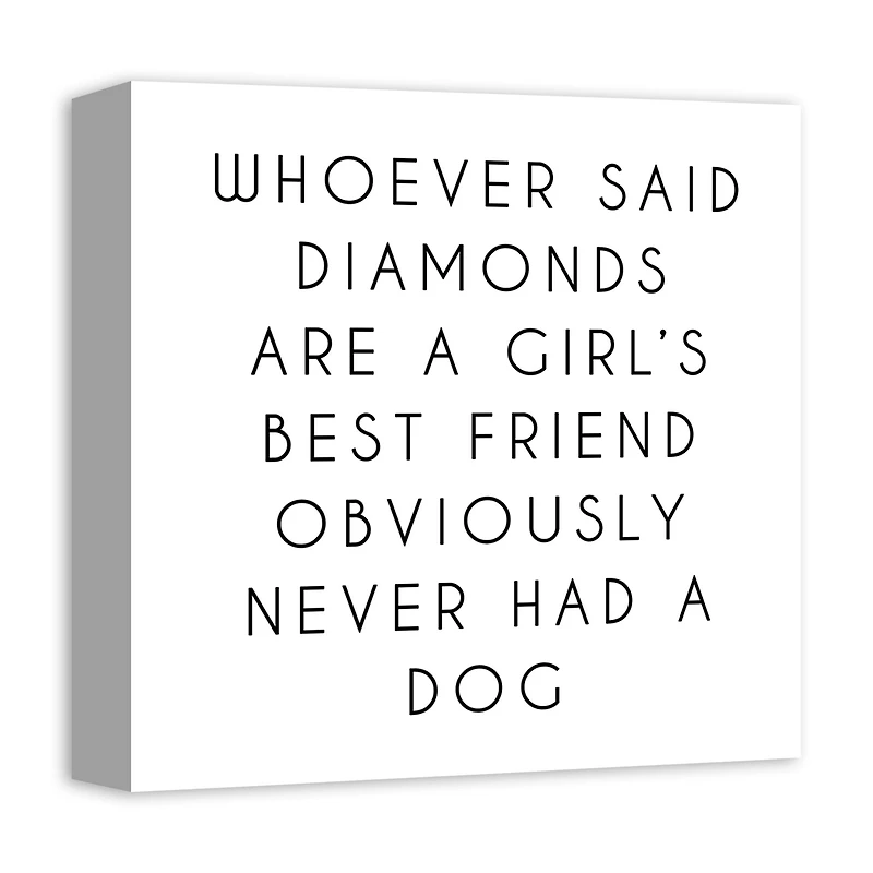 Dogs Are A Girl's Best Friend Canvas Wall Art