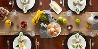 DII® Natural Ruffle Trim Jute Table Runner, 14x108 inch