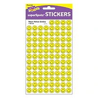 Trend Enterprises® superSpots® Neon Yellow Smile Stickers, 6 Packs of 800