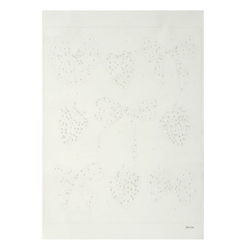 8" x 10" Coquette Bow & Strawberry Paint-by-Number Kit with Wood Display Hanger by Artist's Loft®