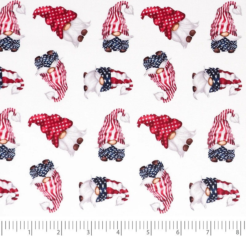SINGER Patriotic Gnome Cotton Fabric