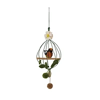 Hello Honey® Wool Felt Flower & Pom Poms Bird Cage Mobile with Bird