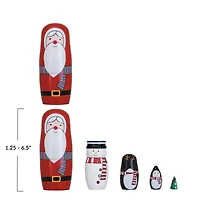 Hello Honey® Wood Holiday Icon Nesting Doll Set