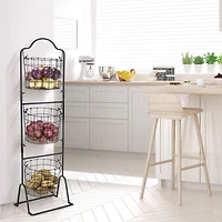 Sorbus 49" Black 3-Tier Hanging Basket Stand