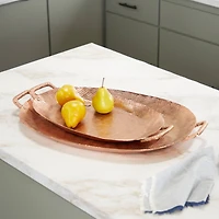 Set of 2" Bronze Aluminum Rustic Tray, 3" x 27" x 16"