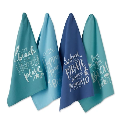DII® Beach Happy Place Printed Dishtowel Set
