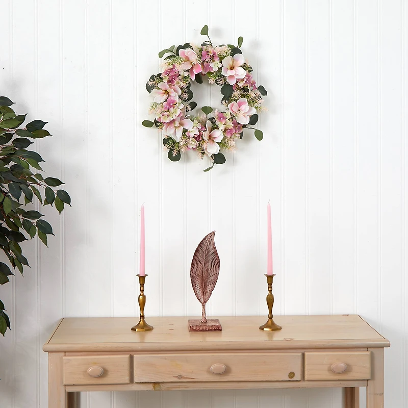 20" Hydrangea & Magnolia Wreath